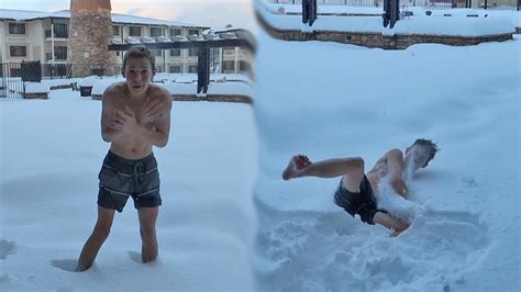 Naked Snow Jumping Youtube