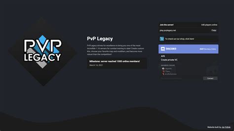 Pvp Legacy Website — Jip Frijlink