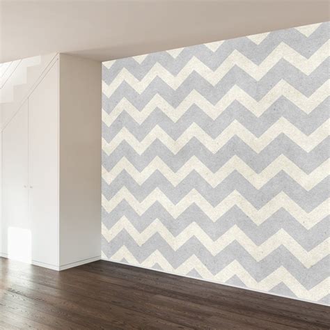 Paper Chevrons Wall Mural Wallsneedlove Chevron Wall Vinyl Wall