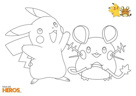 Pokemon Coloring Pages With Pikachu And Eeo