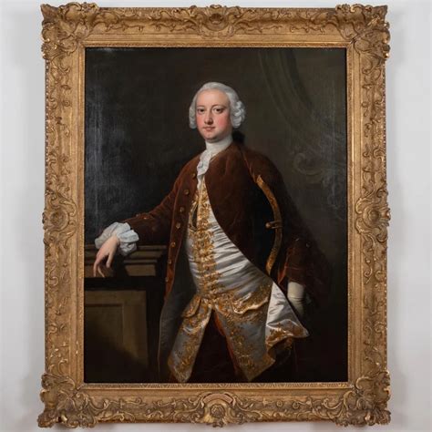 Thomas Hudson 1701 1779 Portrait Of A Distinguished Gentleman
