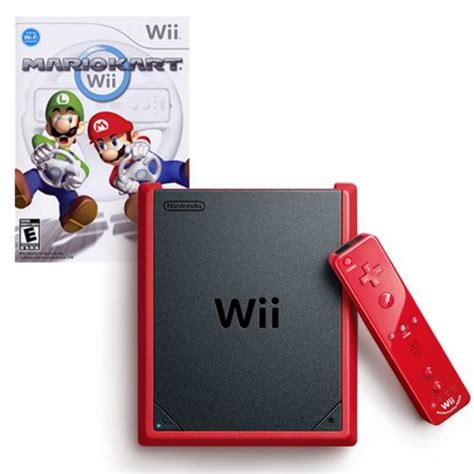 Restored Nintendo Wii Mini Red With Mario Kart Refurbished