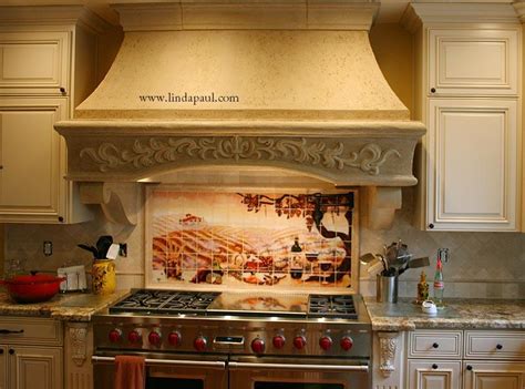 We can customize many of our artworks with your name. The Vineyard Tile Murals - Tuscan Wine Tiles - Kitchen ...