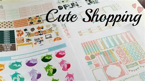 Cute Shopping Etsy Printable Stickers Youtube
