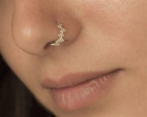 Nose Ring Nose Hoop Silver Nose Ring 24g Small Hoop Earring Tragus