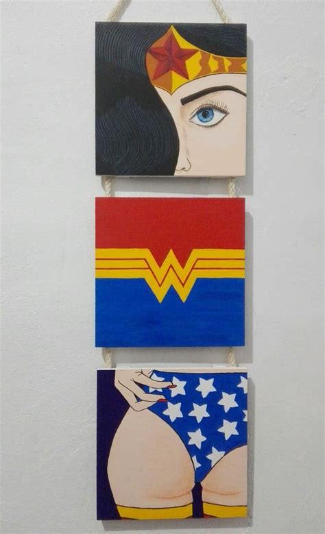 Wonder Woman Mujer Maravilla Cuadro Ilustración Painting Canvases