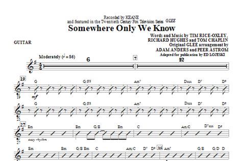 Somewhere Only We Know Guitar Sheet Music Direct