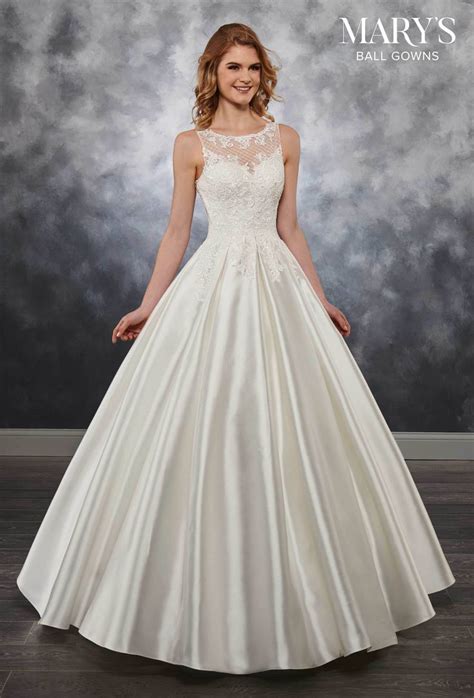 Applique Mikado Wedding Dress By Marys Bridal Mb6028 Bridal Ball Gown Wedding Dresses