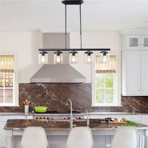 Hi everyone, in this video ill be showing you how i created the modern hanging light fixture which hangs above our classy kitchen island. Linear Modern Pendant - 5 Lights | Kitchen island lighting ...