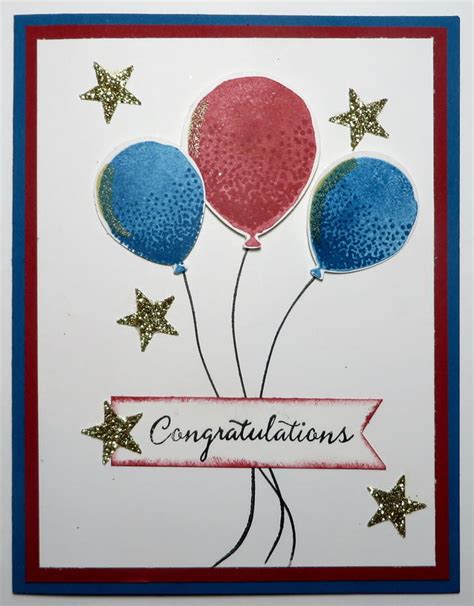 Balloon Celebration Congratulations Card Stamping With Karen