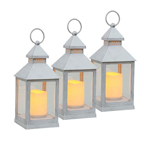 3 Pack Battery Powered Flickering Flame Effect Led Candle Hanging