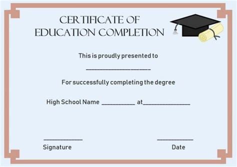 Continuing Education Certificate Of Completion Template In 2022