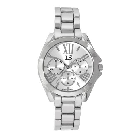 Buy Laura Scott Ladies Silver Case Bracelet Watch Womens Limited