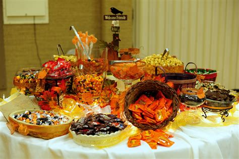 leafy tree tops fall autumn themed candy buffet the sequel