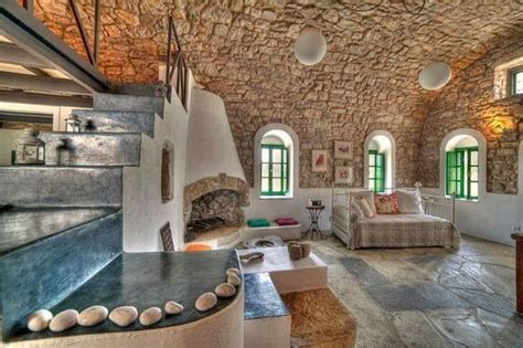 Interior Of A Greek House Traditional Houses Earth Homes Stone House