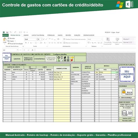 Planilha Excel De Controle De Compras Com Cartão De Crédito R 5900
