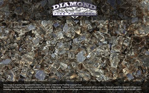 Bronze Diamond Fire Pit Glass 1 Lb Crystal Package