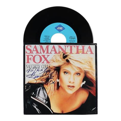 Samantha Fox Signed Naughty Girls Need Love Too Record Album Inscribed To Dan Love