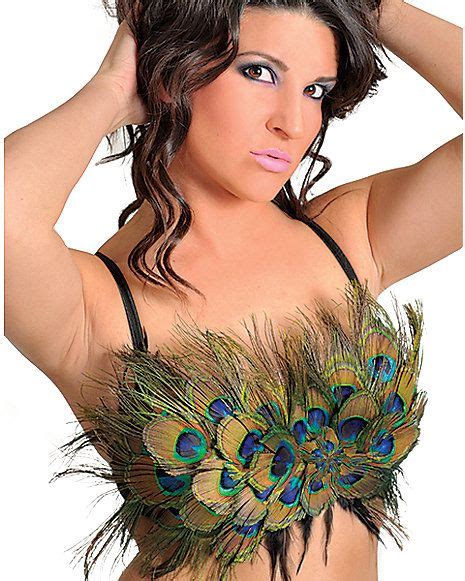 Peacock Feather Bra Feather Tops Beautiful Bra