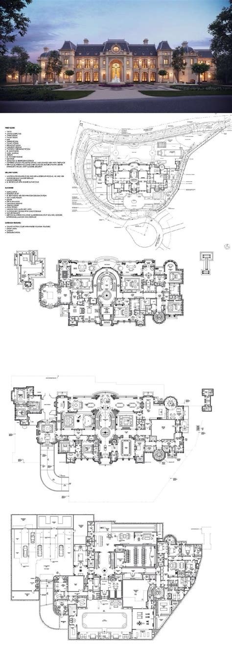 Mega Mansion Floor Plans With Pools