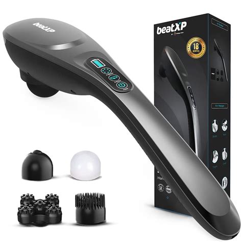 Beatxp Stream Pro Cordless Full Body Massager Machine For Pain Relief With 4 Attachments