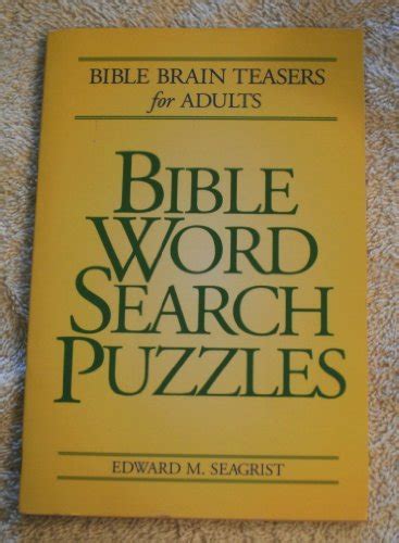 Bible Word Search Puzzles Bible Brain Teasers For Adults By Edward M