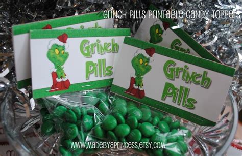 Christmas Favors Tis The Season Grinch Pills Grinch