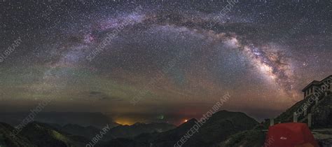 Milky Way Over Mount Bada China Stock Image C0397201 Science