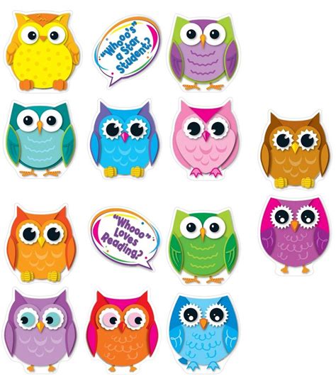 Colorful Owl Talkers Bulletin Board Set Carson Dellosa Publishing