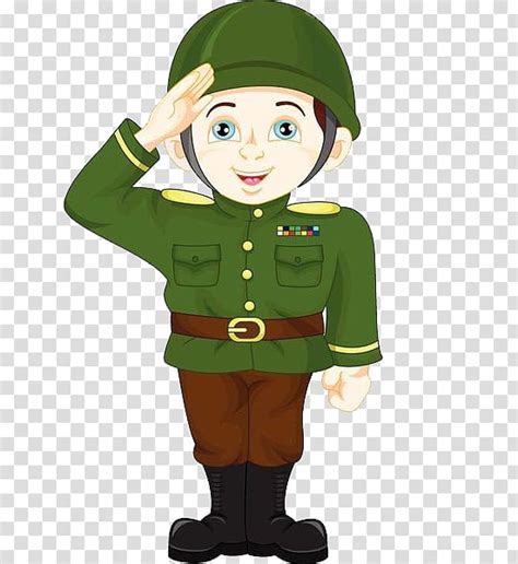 Soldier Soldier Salute Cartoon Military Saluting Soldiers