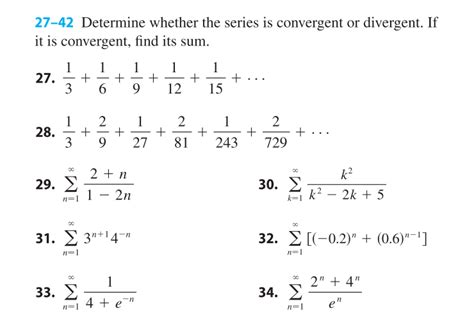 Solved 27-42 Determine whether the series is convergent or | Chegg.com