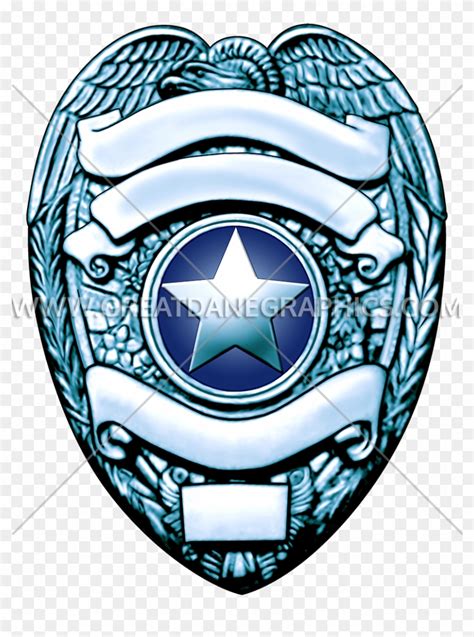 Silver Police Badge Blank Police Badges Clipart 3877372 PikPng