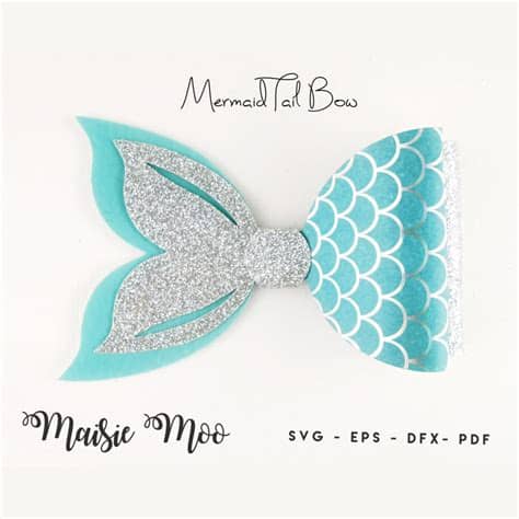 This giant paper christmas bow template doesn't have to be limited in use to just topping large gift boxes. Mermaid Tail Bow Template - Bow SVG & PDF