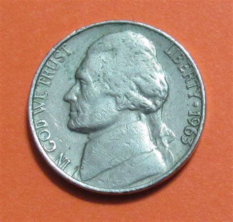 1963 5 Cents Jefferson Nickel For Sale Buy Now Online Item 290271