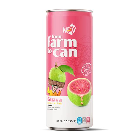 Guava Juice Drink 250ml Can Npv Brand Npv Beverage