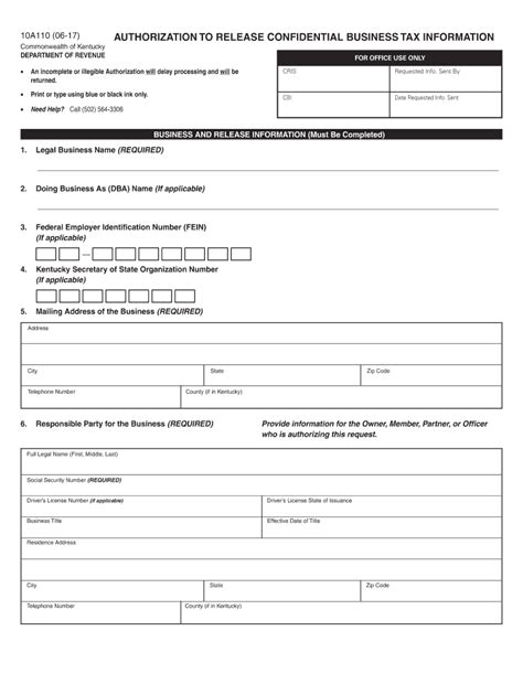 2017 2024 Form Ky 10a110 Fill Online Printable Fillable Blank