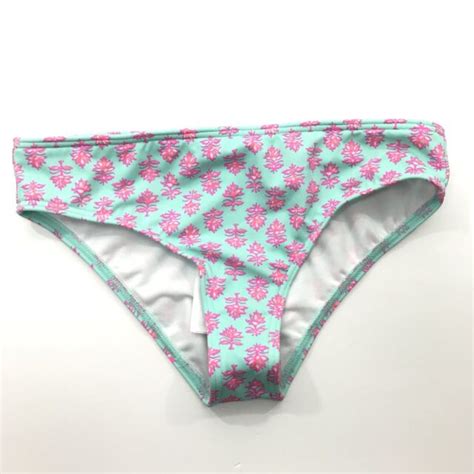 Billabong Girls Size 14 Moon Tribe Bikini Swim Bottom Mint Green Pink