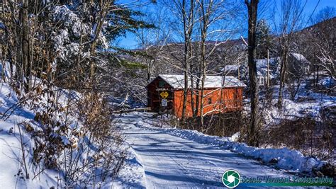 Scenic Vermont Photography Slaugherhouse Covered Bridge In Northfield