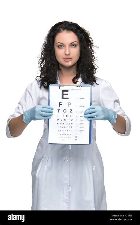 Male Ophthalmologist With Eye Chart Stock Photo Alamy