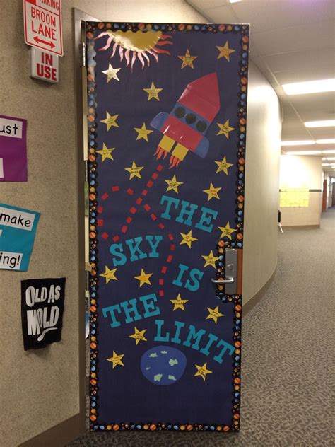 The Sky Is The Limit Decorate Door And The Classroom To Get Students