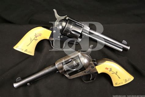Custom Pair Colt 2nd Gen Single Action Army Saa 38 Special Revolvers