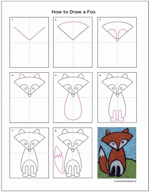 Draw A Fox Art Projects For Kids