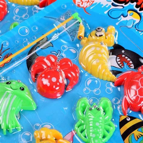 1 Set Learning And Education Magnetic Fishing Playsets Toy 12 Plastic