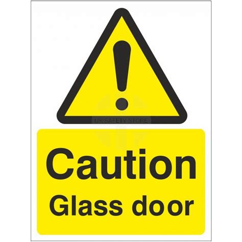 Caution Glass Door Sign Or Sticker Uk Safety Store