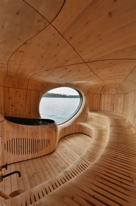 Partisans Lakeside Grotto Takes The Edge Off Traditional Sauna Design