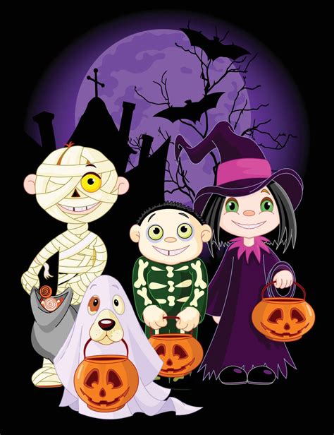 Halloween Trick Or Treating Children Stock Image Vectorgrove