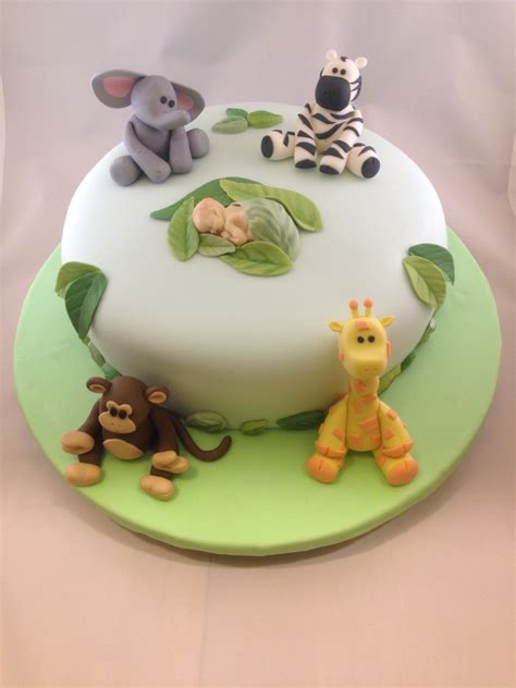 Animal Safari Baby Shower Cake