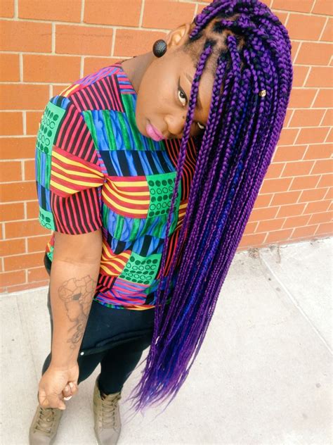 Pin By Trish On Hair Story Purple Box Braids Hair Braids