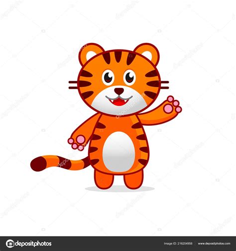 Cute Tiger Cub Cartoon Illustration Stock Vector Image By ©musework