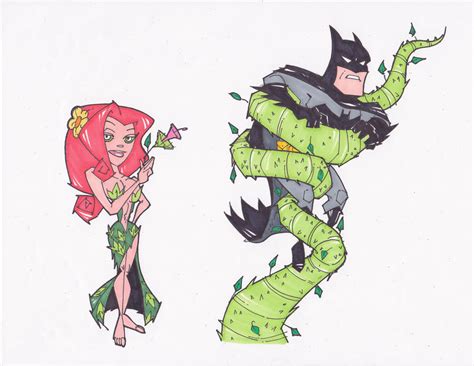 Poison Ivy Vs Batman By Hclix On Deviantart